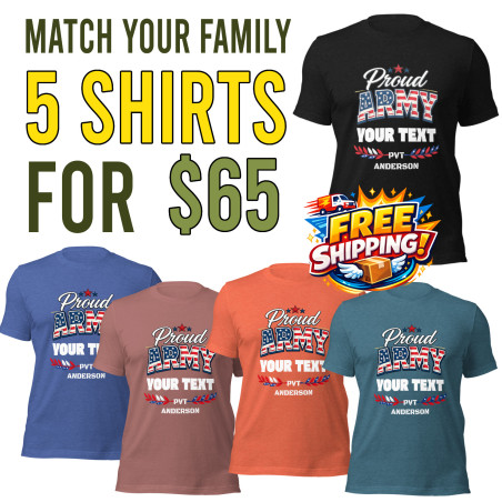 Matching Family Shirts Bundle. 【5 for $65】+ Free Shipping (Soft Blend)
