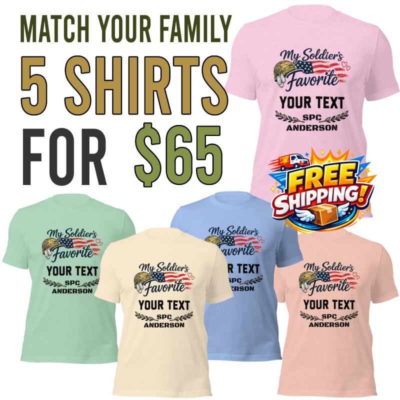 Matching Family Shirts Bundle. 【5 for $65】+ Free Shipping (Soft Blend)