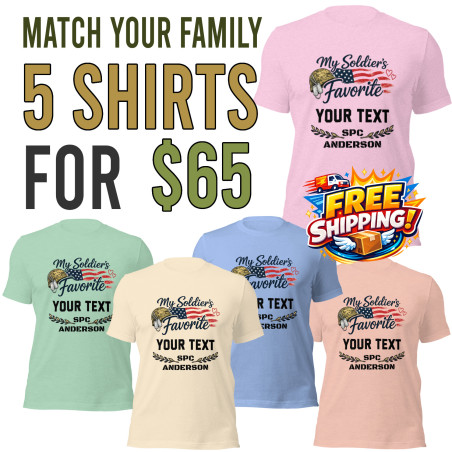 Matching Family Shirts Bundle. 【5 for $65】+ Free Shipping (Soft Blend)